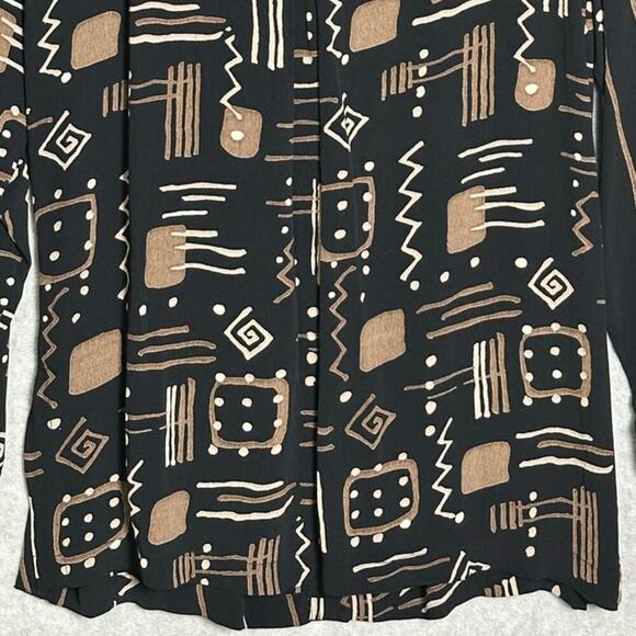Chicos Design Vintage‎ Sz S Aztek Tribal Tunic Blouse Button Up Western Abstract - Picture 13 of 14